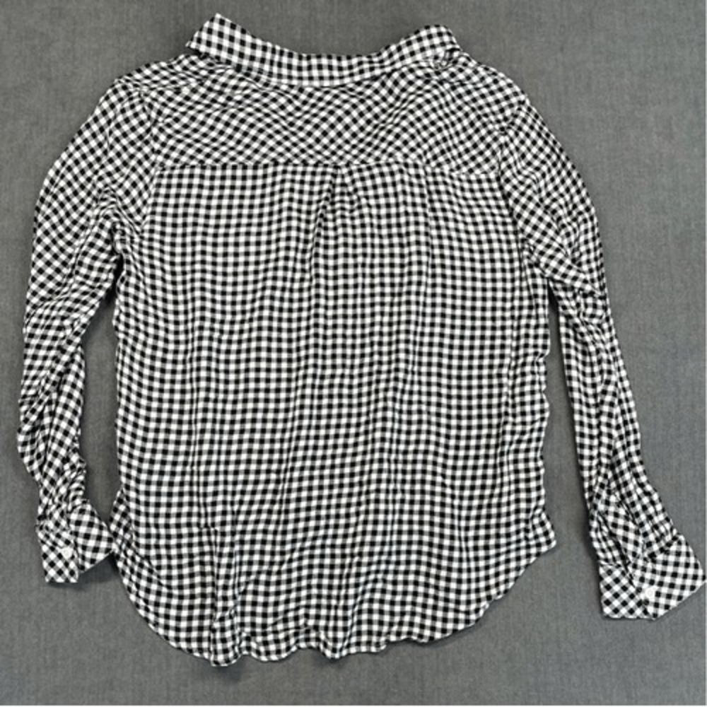 Workshop Gingham Check Button Down Shirt Womens L… - image 2